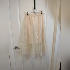 33. Fashion Nova- Embroidered Ivory Lace Skirt